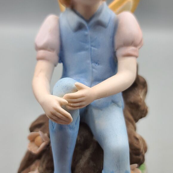 Mann Ceramic Fairy Sitting On A Tree Music Box 1982 Twaian - Picture 8 of 12